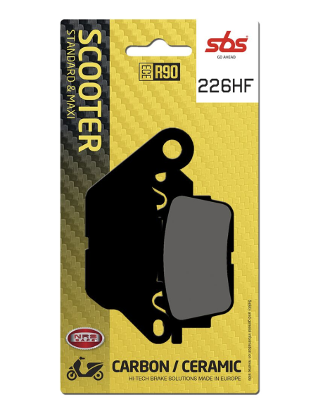 Plaquettes de frein Céramiques SBS - 226HF