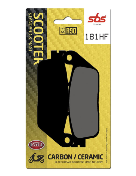 Plaquettes de frein Céramiques SBS - 181HF