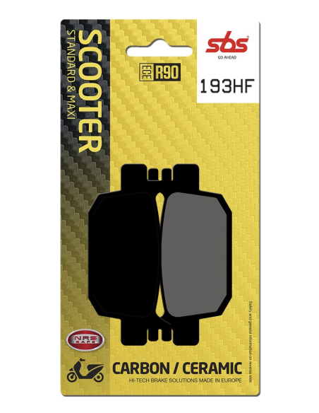 Plaquettes de frein Céramiques SBS - 193HF