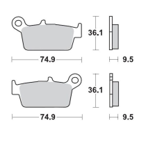 Plaquettes de frein MOTO MASTER métal fritté 091812 Racing GP