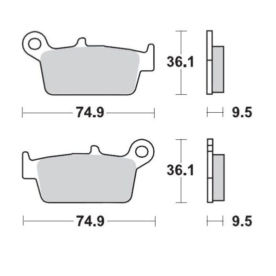 Plaquettes de frein MOTO MASTER métal fritté 091812 Racing GP