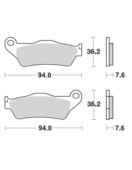 Plaquettes de frein MOTO MASTER métal fritté 093011 SinterPro Racing