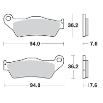 Plaquettes de frein MOTO MASTER métal fritté 093012 Racing GP