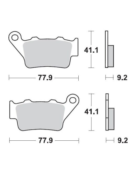 Plaquettes de frein MOTO MASTER métal fritté 093211 SinterPro Racing