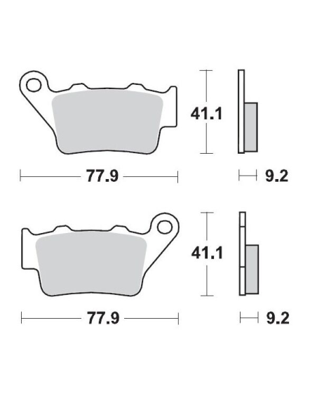 Plaquettes de frein MOTO MASTER métal fritté 093212 Racing GP