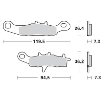 Plaquettes de frein MOTO MASTER métal fritté 093911 SinterPro Racing