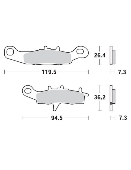 Plaquettes de frein MOTO MASTER métal fritté 093911 SinterPro Racing