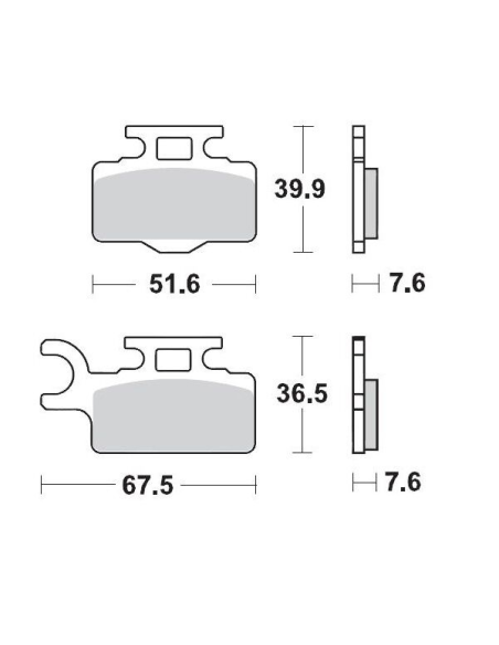 Plaquettes de frein MOTO MASTER métal fritté 094111 SinterPro Racing