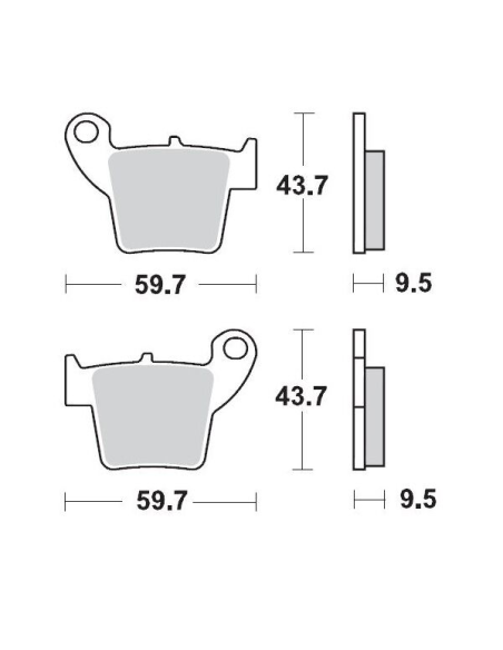 Plaquettes de frein MOTO MASTER métal fritté 094312 Racing GP