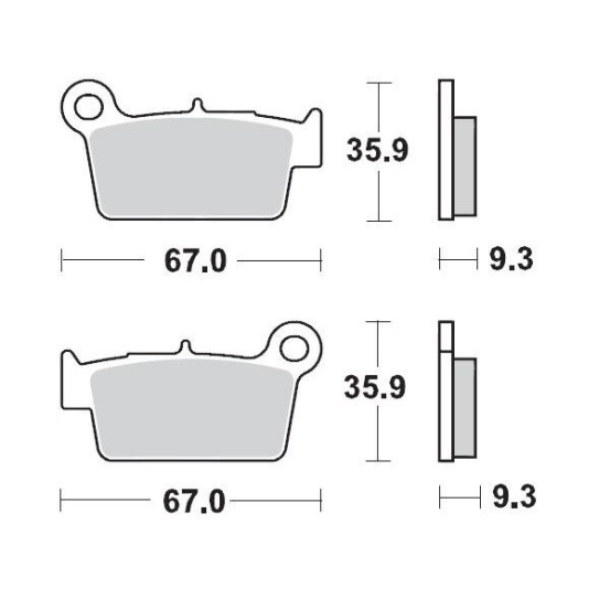 Plaquettes de frein MOTO MASTER métal fritté 094512 Racing GP