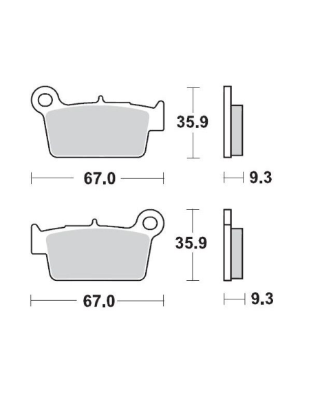 Plaquettes de frein MOTO MASTER métal fritté 094512 Racing GP