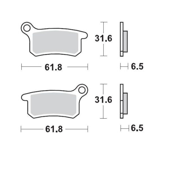 Plaquettes de frein MOTO MASTER métal fritté 094612 Racing GP