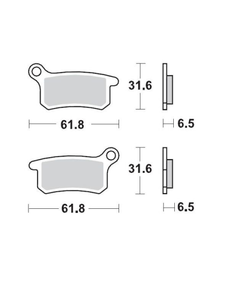 Plaquettes de frein MOTO MASTER métal fritté 094612 Racing GP