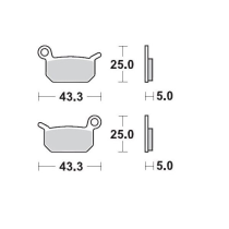 Plaquettes de frein MOTO MASTER métal fritté 094711 SinterPro Racing