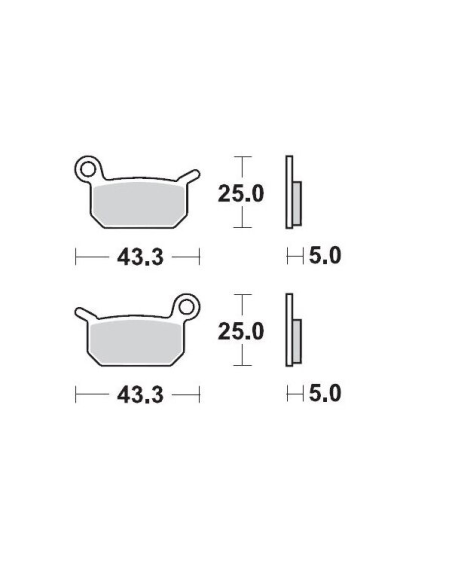 Plaquettes de frein MOTO MASTER métal fritté 094711 SinterPro Racing