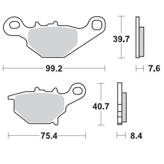 Plaquettes de frein MOTO MASTER métal fritté 094811 SinterPro Racing