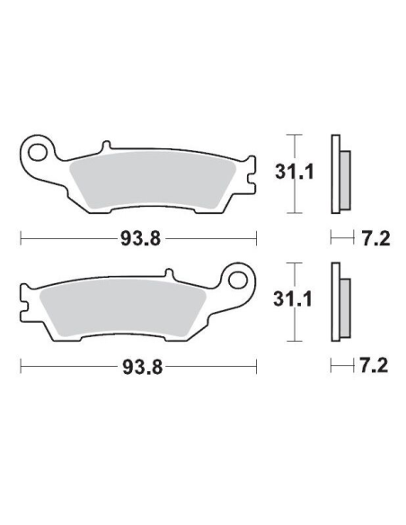 Plaquettes de frein MOTO MASTER métal fritté 094912 Racing GP