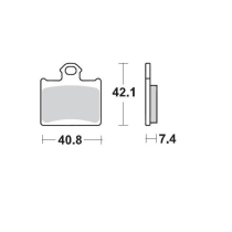 Plaquettes de frein MOTO MASTER métal fritté 096712 Racing GP