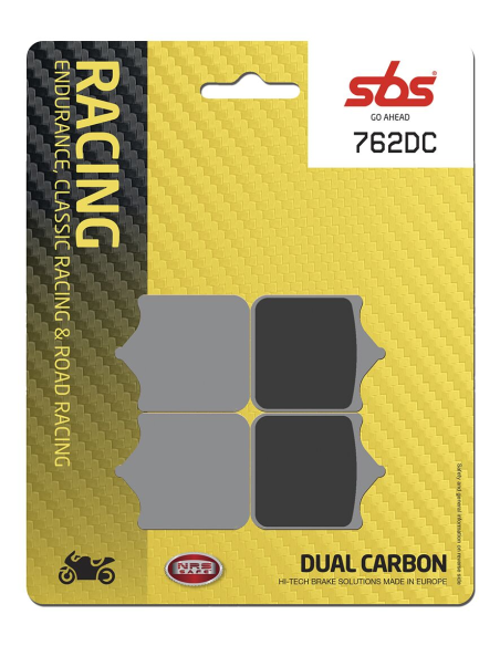 Plaquettes de frein Dual Carbone SBS - 762DC