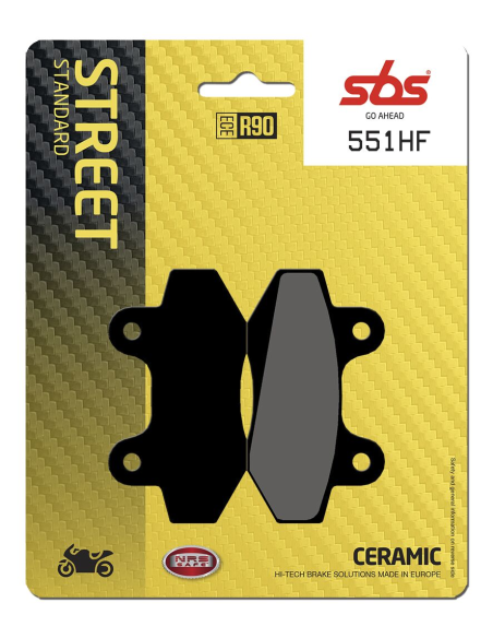 Plaquettes de frein Céramiques SBS - 551HF