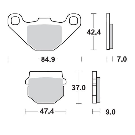 Plaquettes de frein MOTO MASTER métal fritté 090111 SinterPro Racing