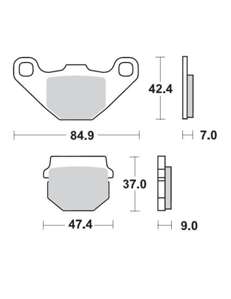 Plaquettes de frein MOTO MASTER métal fritté 090111 SinterPro Racing