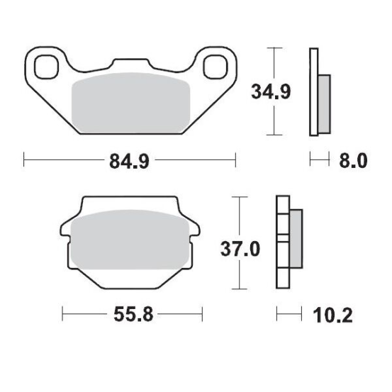 Plaquettes de frein MOTO MASTER métal fritté 091311 SinterPro Racing