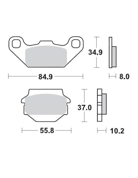 Plaquettes de frein MOTO MASTER métal fritté 091311 SinterPro Racing