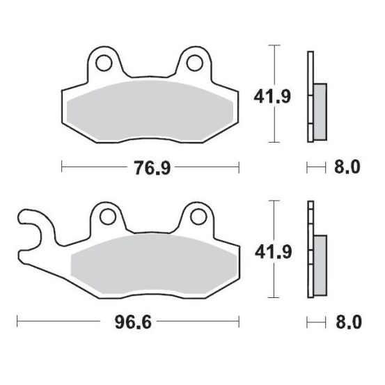 Plaquettes de frein MOTO MASTER métal fritté 091912 Racing GP