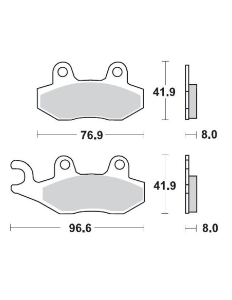 Plaquettes de frein MOTO MASTER métal fritté 091912 Racing GP