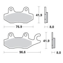 Plaquettes de frein MOTO MASTER métal fritté 092611 SinterPro Racing