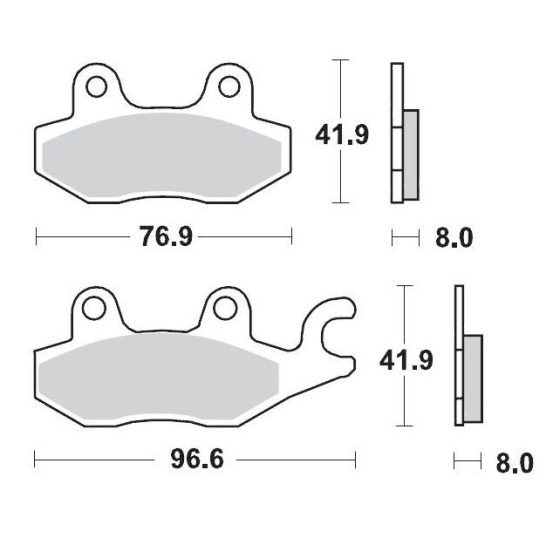 Plaquettes de frein MOTO MASTER métal fritté 092611 SinterPro Racing
