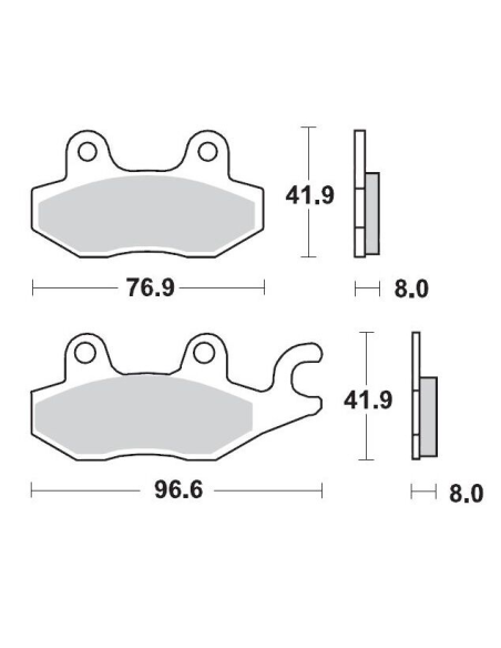 Plaquettes de frein MOTO MASTER métal fritté 092611 SinterPro Racing