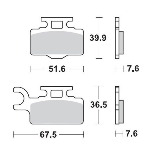 Plaquettes de frein MOTO MASTER métal fritté 094112 Racing GP