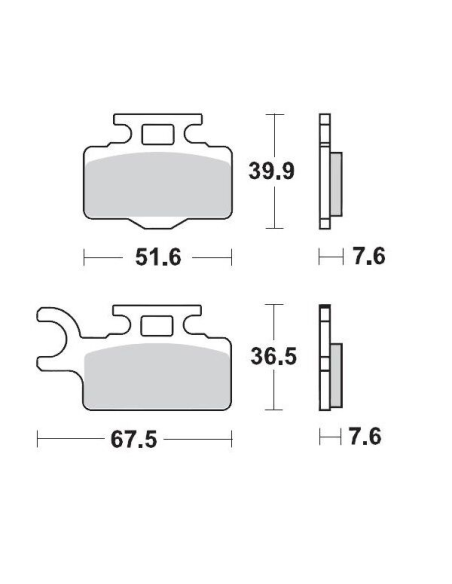 Plaquettes de frein MOTO MASTER métal fritté 094112 Racing GP