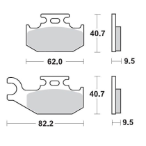 Plaquettes de frein MOTO MASTER métal fritté 095011 SinterPro Racing