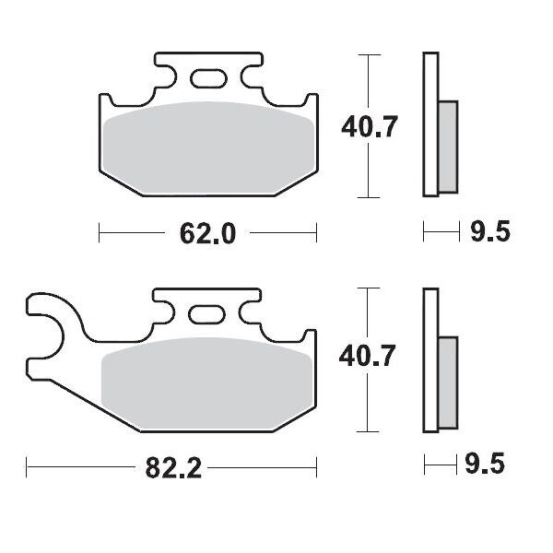 Plaquettes de frein MOTO MASTER métal fritté 095011 SinterPro Racing