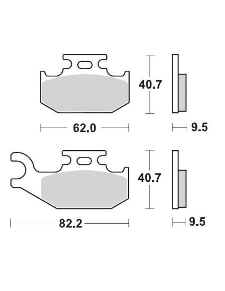 Plaquettes de frein MOTO MASTER métal fritté 095011 SinterPro Racing