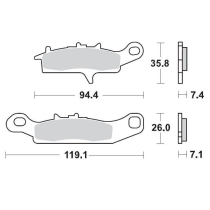 Plaquettes de frein MOTO MASTER métal fritté 095311 SinterPro Racing