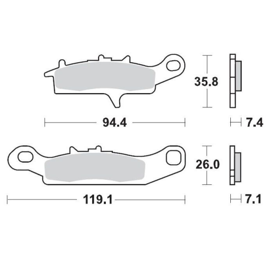 Plaquettes de frein MOTO MASTER métal fritté 095311 SinterPro Racing