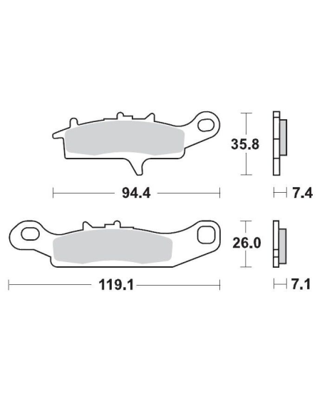Plaquettes de frein MOTO MASTER métal fritté 095311 SinterPro Racing