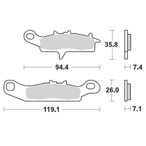 Plaquettes de frein MOTO MASTER métal fritté 095411 SinterPro Racing