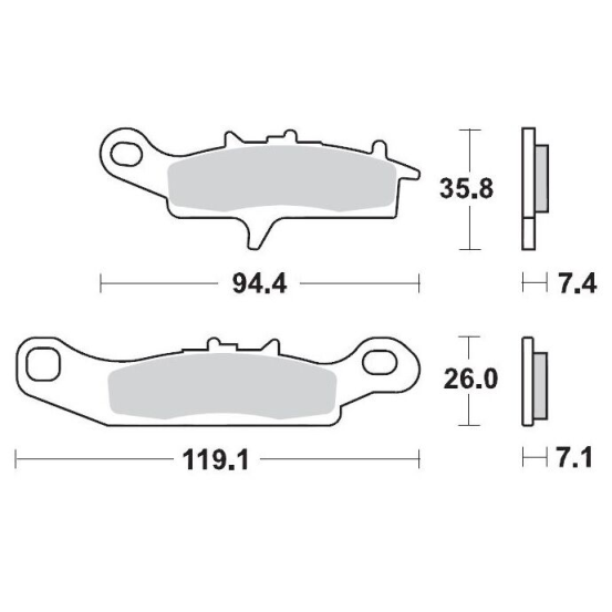 Plaquettes de frein MOTO MASTER métal fritté 095411 SinterPro Racing