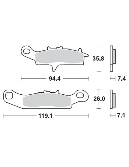 Plaquettes de frein MOTO MASTER métal fritté 095411 SinterPro Racing