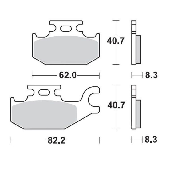 Plaquettes de frein MOTO MASTER métal fritté 095711 SinterPro Racing
