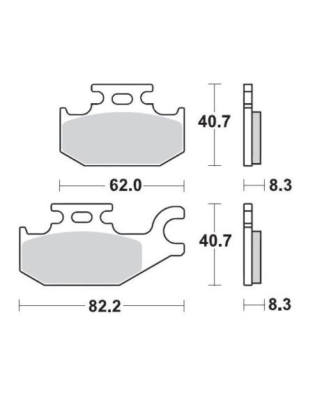 Plaquettes de frein MOTO MASTER métal fritté 095711 SinterPro Racing