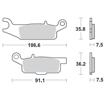 Plaquettes de frein MOTO MASTER métal fritté 095911 SinterPro Racing