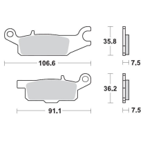 Plaquettes de frein MOTO MASTER métal fritté 096011 SinterPro Racing