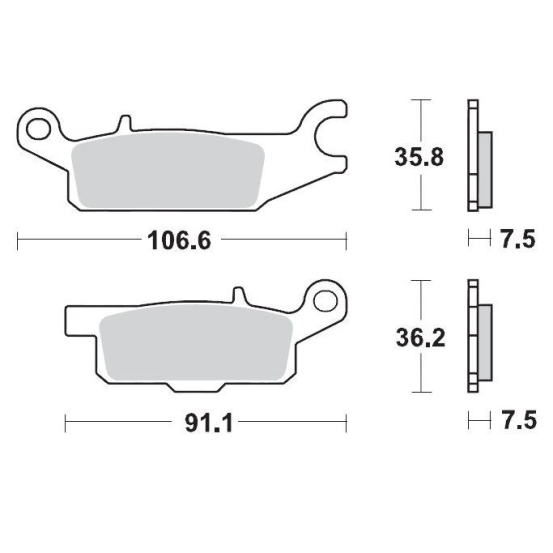 Plaquettes de frein MOTO MASTER métal fritté 096011 SinterPro Racing