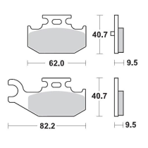 Plaquettes de frein MOTO MASTER métal fritté 096411 SinterPro Racing